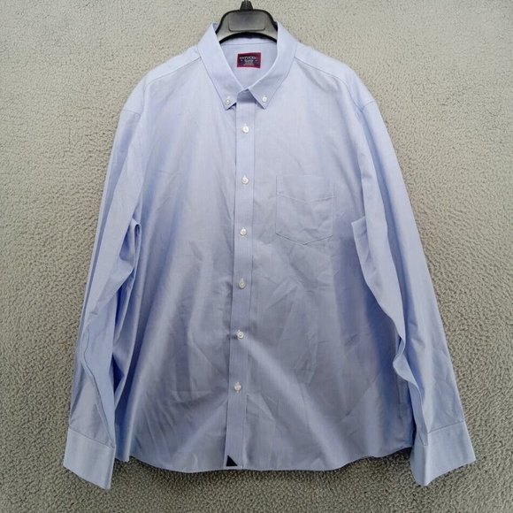 UNTUCKit Shirt Mens XXL Blue Broadcloth Cotton Dress Spread Collar Classicore‎ - Picture 1 of 6